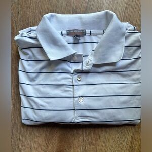 Peter Millar Crown Sport Summer Comfort striped polo golf shirt, size large